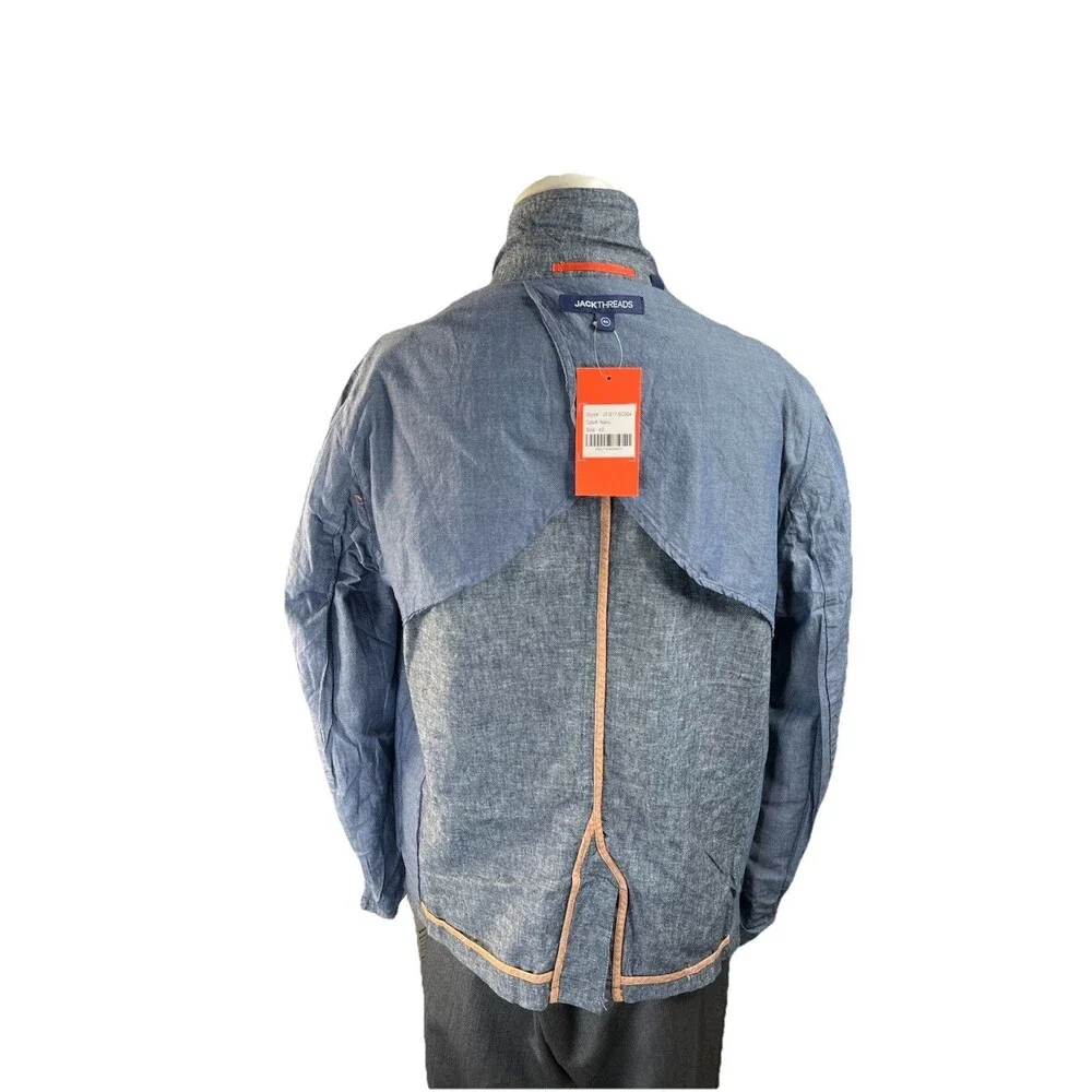 Jack Threads Sport Coat Mens 40R Gray Linen Cotton Blend Working Cuffs